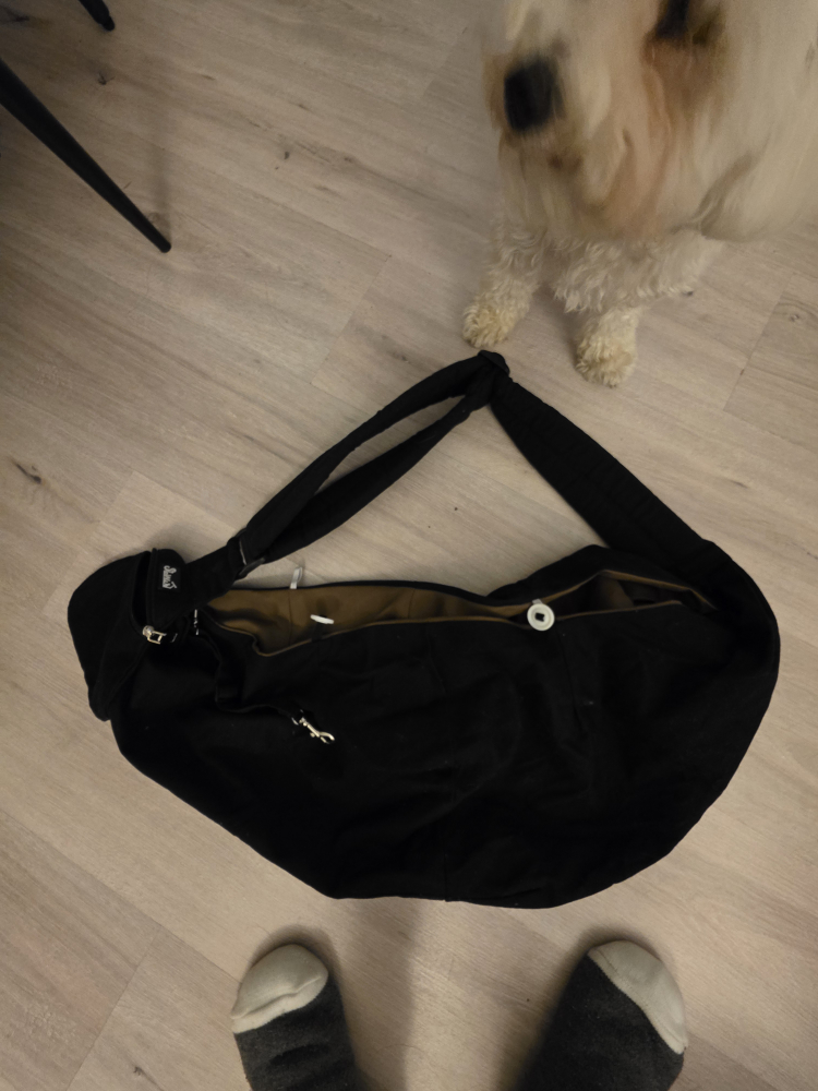 SlowTon Dog Carrier Sling - Black, Size L