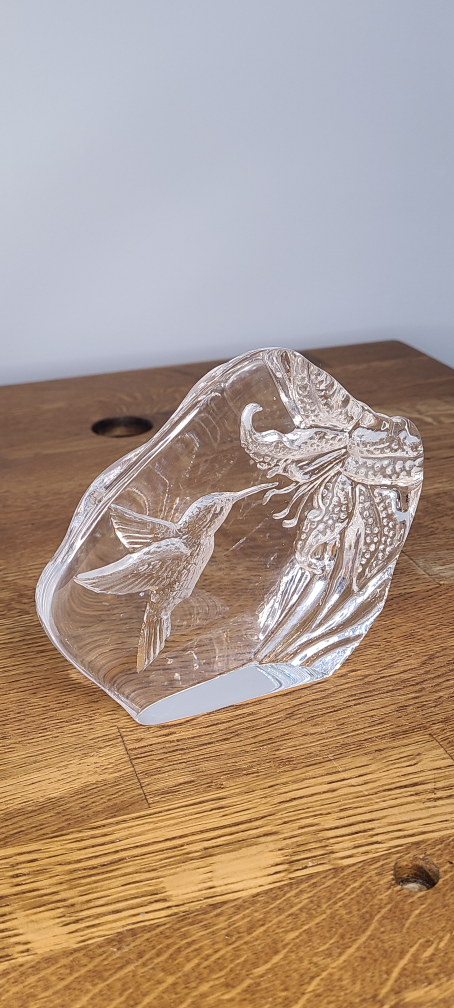 Crystal Hummingbird & Flower Figurine - photo 2