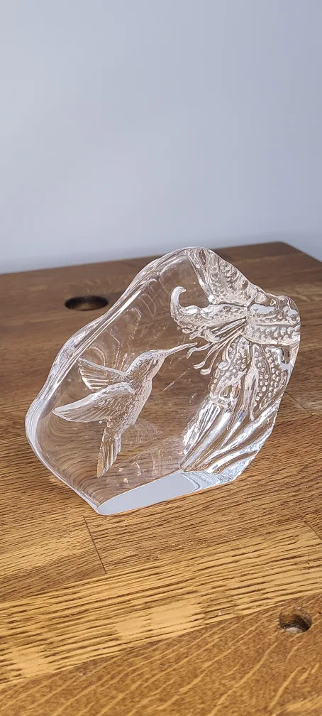 Crystal Hummingbird & Flower Figurine image indicator(2)
