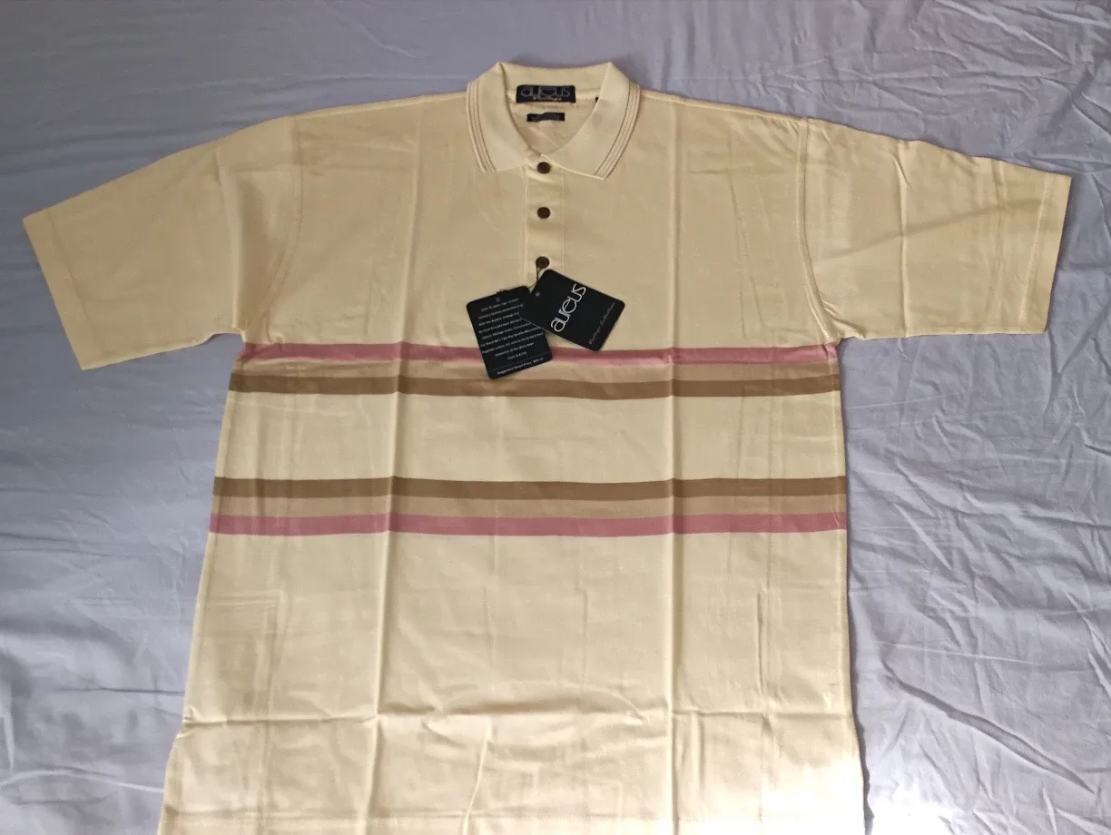 Brand New Aureus Vintage Collection Polo Golf Shirt - Size M thumbnail
