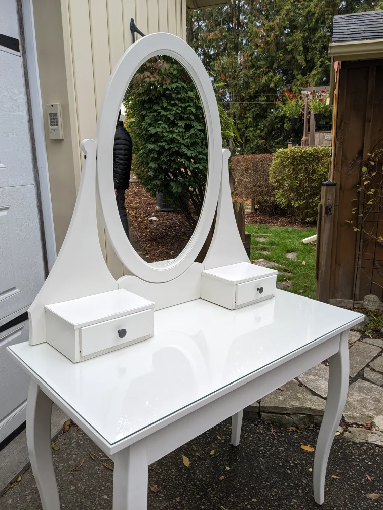 Ikea Hemnes Vanity/Desk With Mirror image indicator(7)