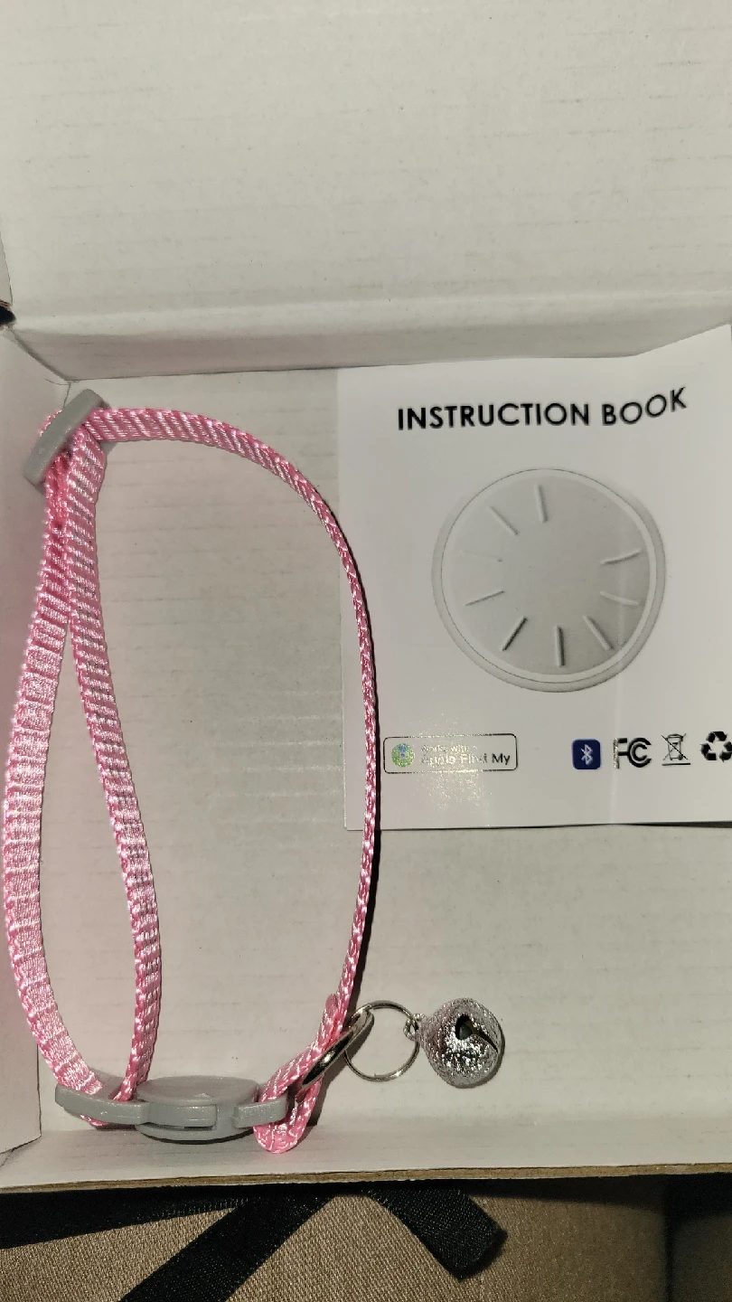 New Pink Pet Collar w/ Bell - Apple Find My Compatible