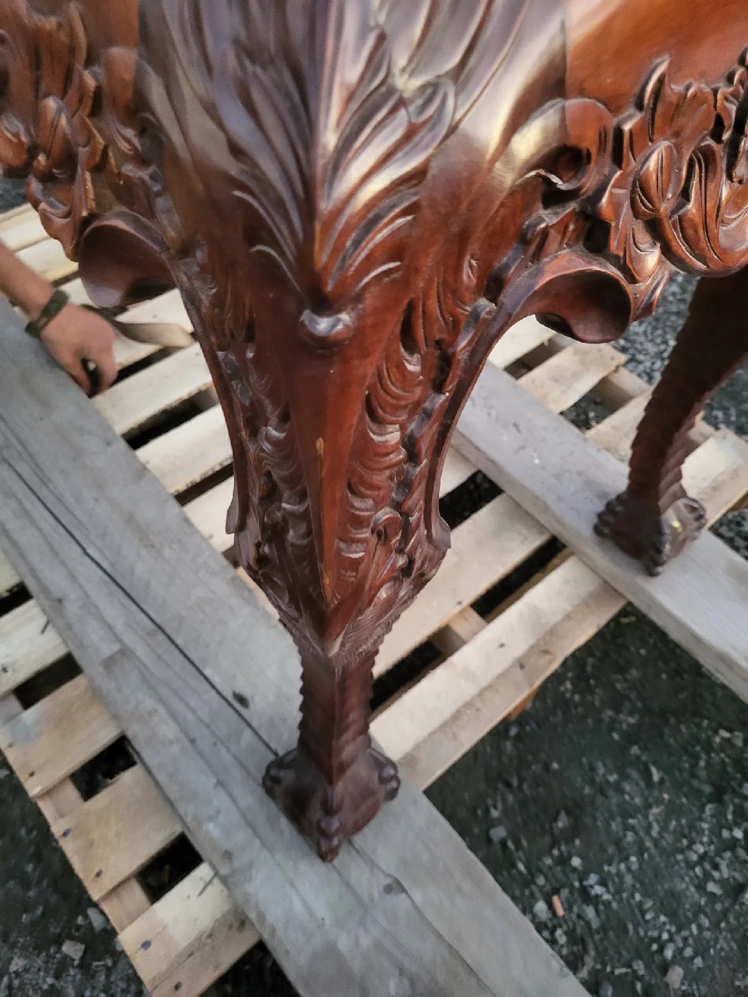 Ornate Vanity with Marble Top & Vessel Sink image indicator(3)