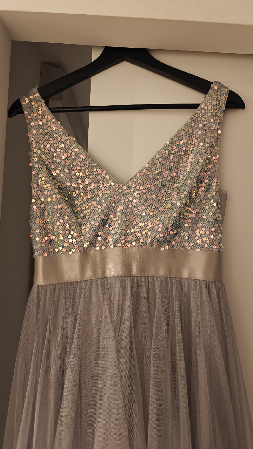 Sequin Top Grey Dress