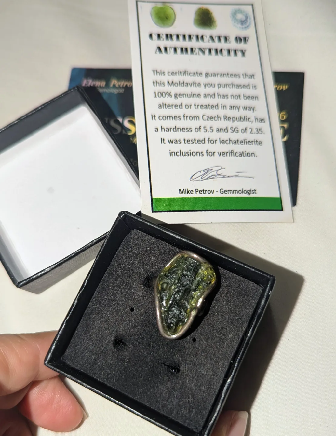 size 6 Moldavite ring image indicator(9)