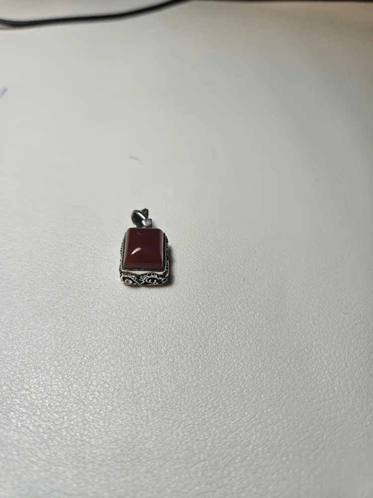 Red Stone Pendant pure silver