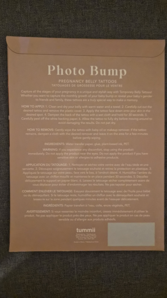 Photo Bump Pregnancy Belly Tattoo and painting  kit