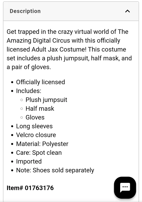 The Amazing Digital Circus Jax Costume - Adult Medium image indicator(4)