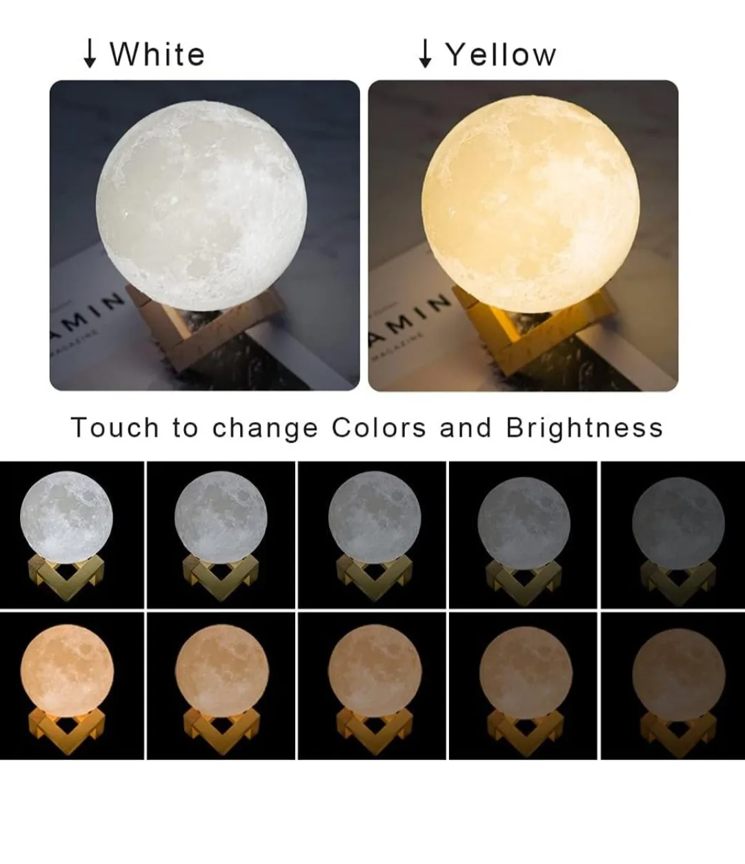 New Mydethun 5.9 inch Moon Lamp 🧡 image indicator(6)