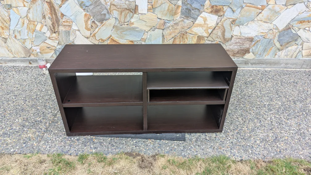 Brown 4-Cube Storage Shelf / Bookcase / Entertainment Stand image indicator(6)