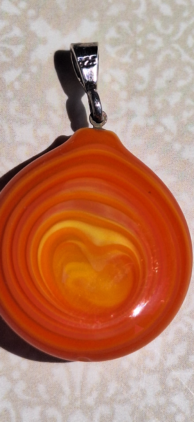 Orange Evil Eye Pendant - photo 2