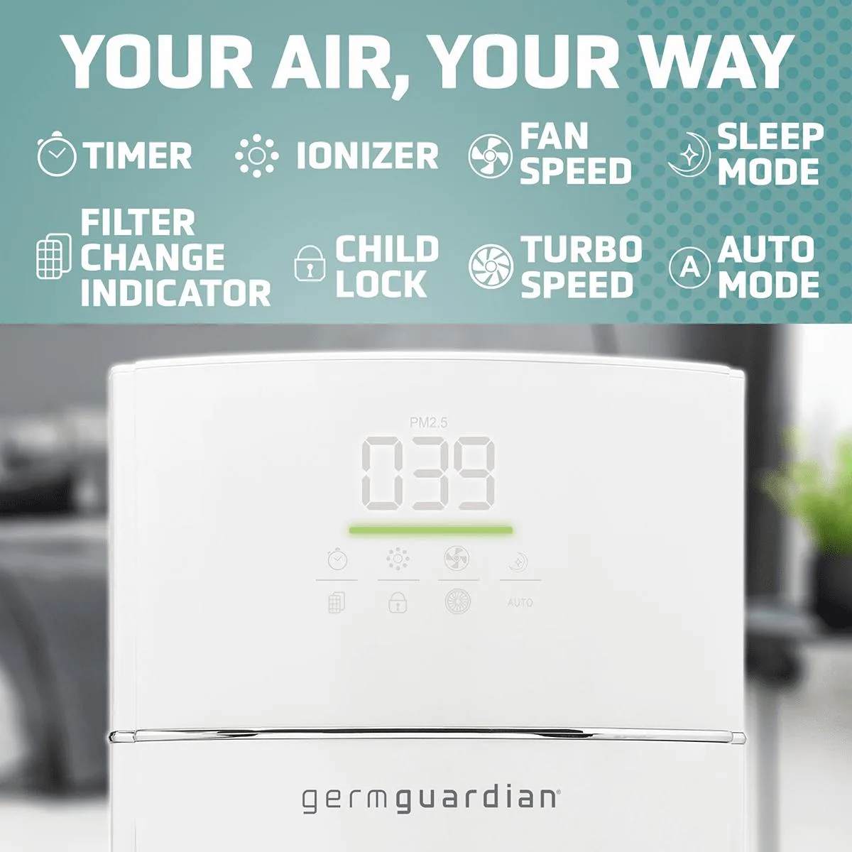 GermGuardian AC9400W 4-in-1 Air Purifier - Like New! image indicator(4)