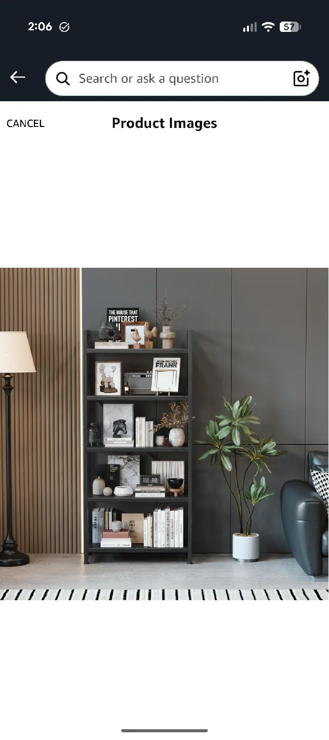 Black Metal 5-Tier Shelf image indicator(3)