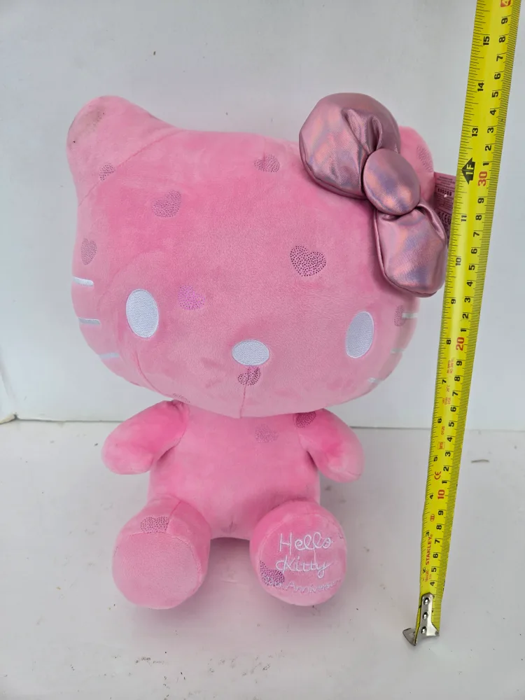Rare 12 inch hello kitty pink 50th anniversary plush new w tag image indicator(9)