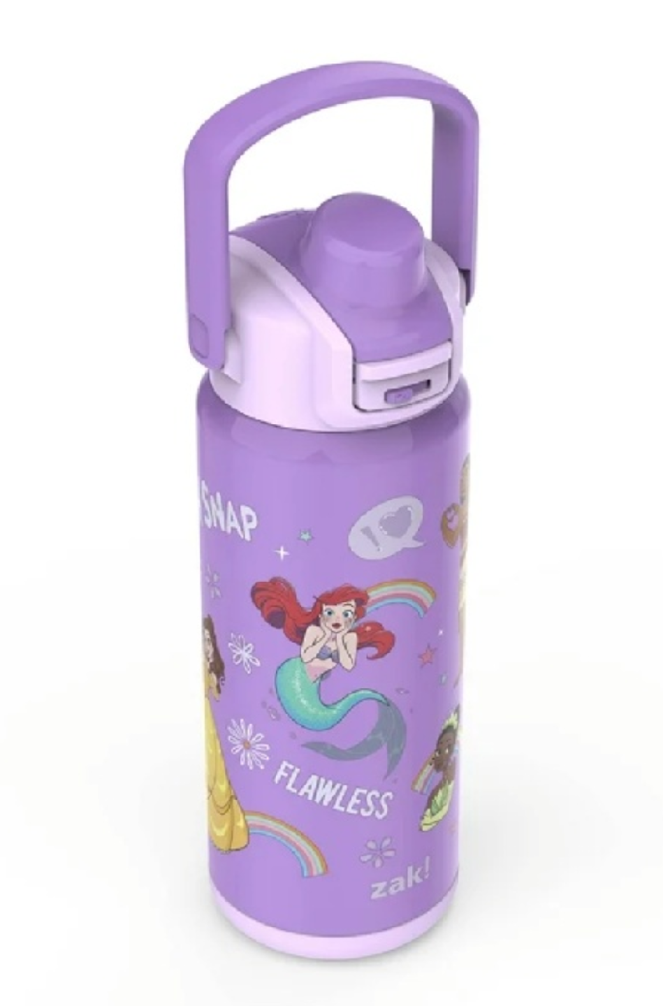 Zak! Everyday Smiles Disney Princess Water Bottle - NEW