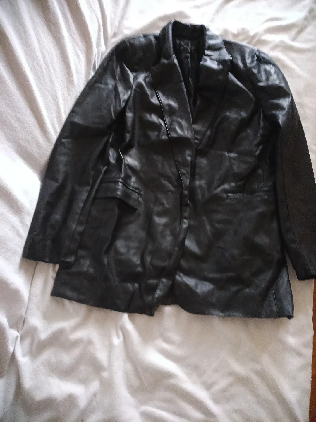 Dynamite Faux Leather Blazer - Size M
