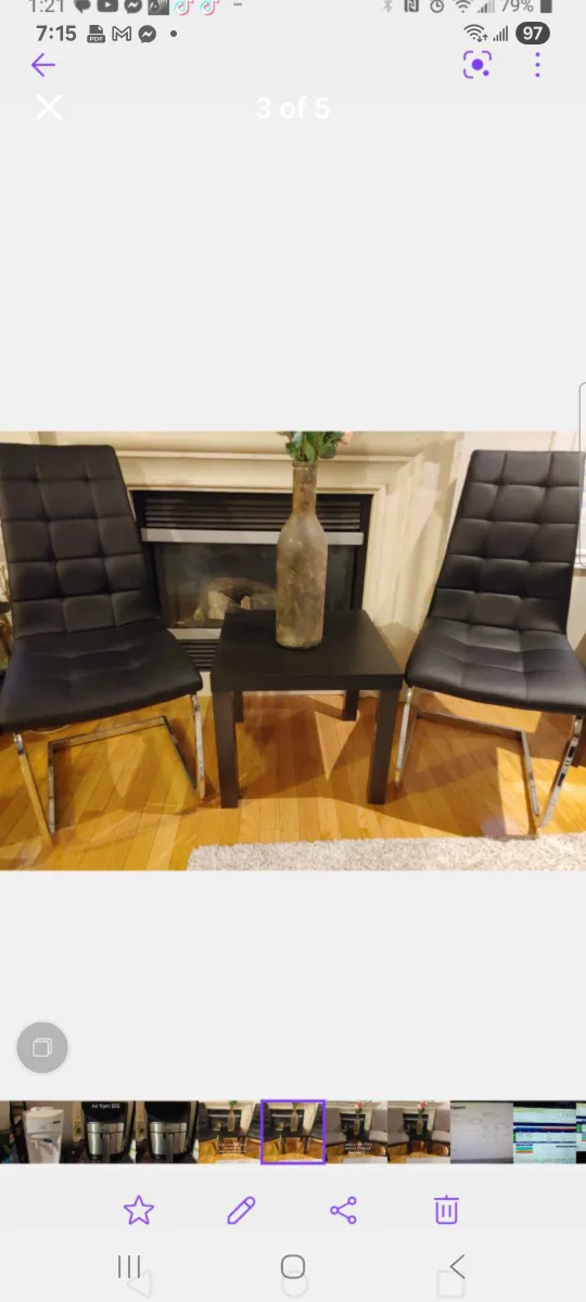 Padria Side Chair - Black image indicator(3)