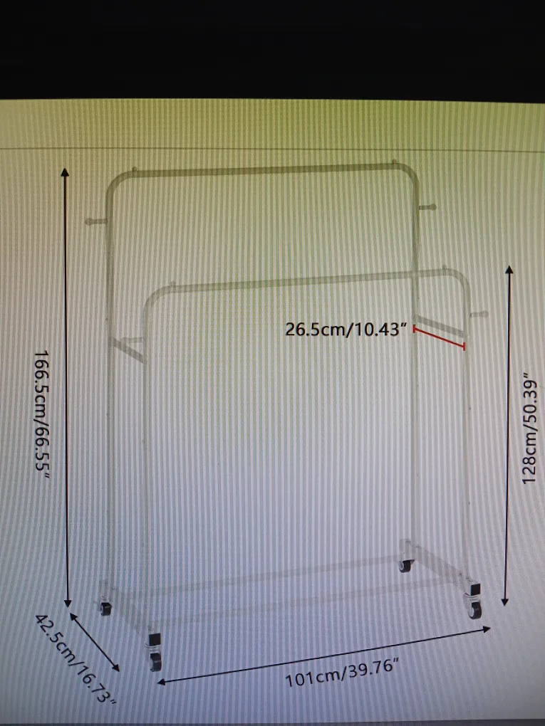 Laiensia White 2-tier Clothing Rack image indicator(5)