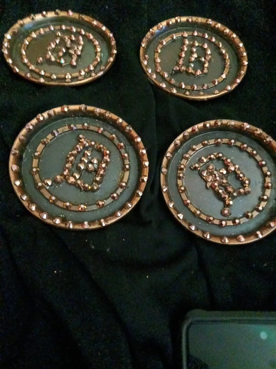Handmade Initial Coasters - Set of 4 thumbnail