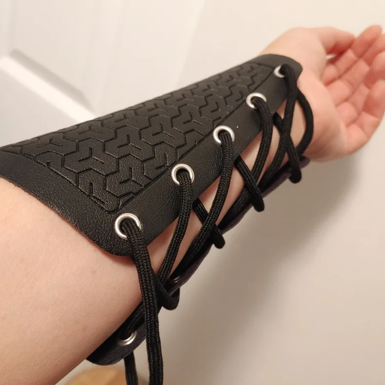 Black Faux Leather Arm Guards thumbnail