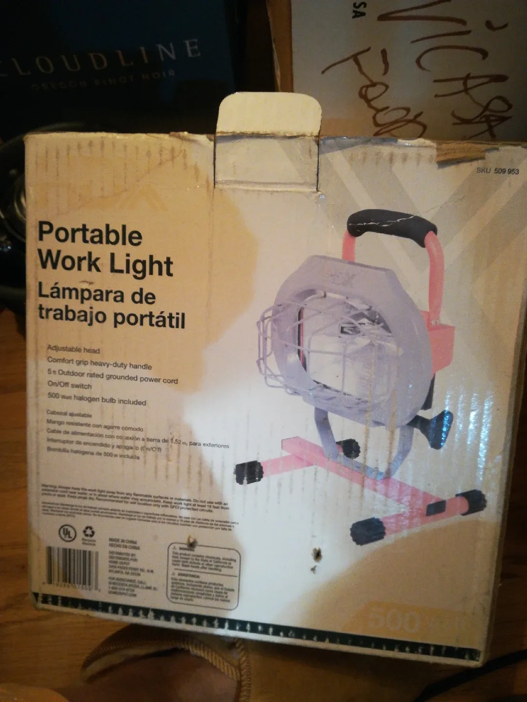 Portable Work Light with Adjustable Head