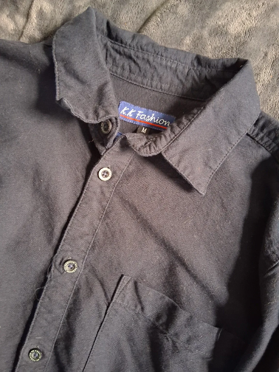 Navy blue cropped button up image indicator(2)