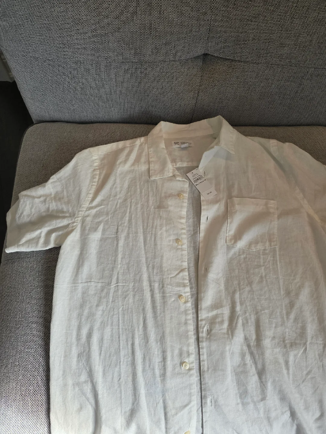 GAP Kids White Linen Blend Shirt - XXL (14-16) image indicator(2)