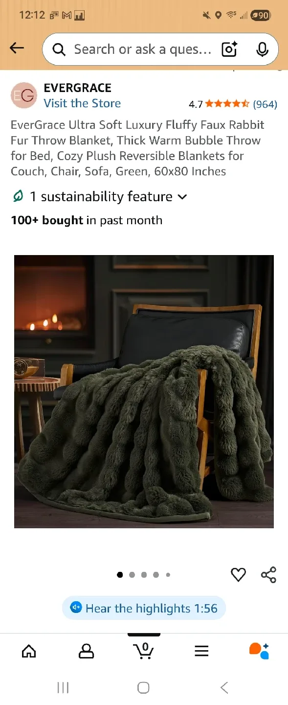 Green Throw Thick Blanket (60"x80") image indicator(2)