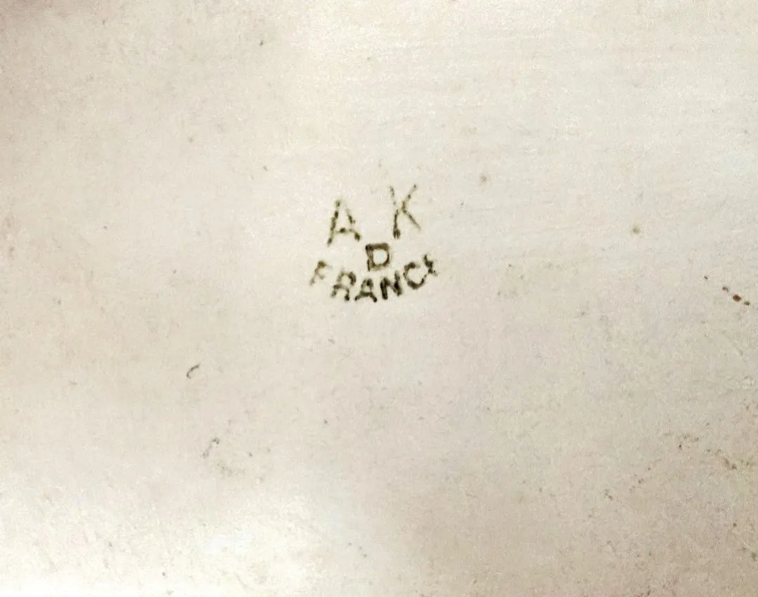 A.K. France ~ Limoges Ring Dish Monogrammed 'D' image indicator(7)