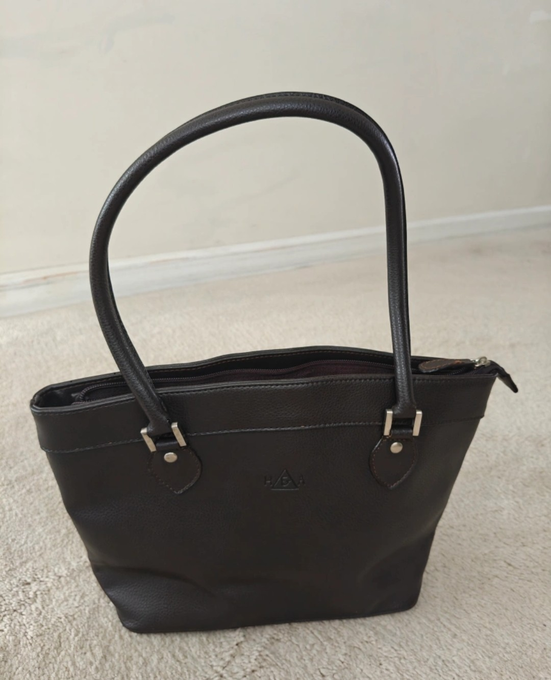 Brown tote bag