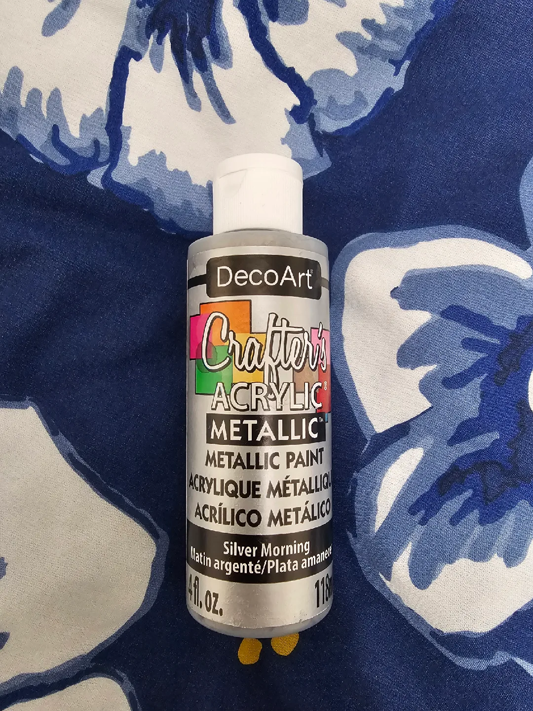 DecoArt Crafter's Acrylic Metallic Paint 🎨🖌, Silver Morning #2 thumbnail