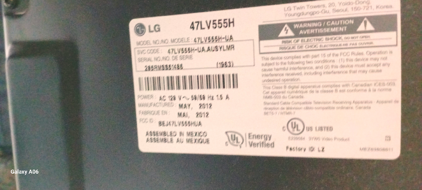 LG non smart 47LV555H 47-inch LCD Widescreen HDTV - photo 2