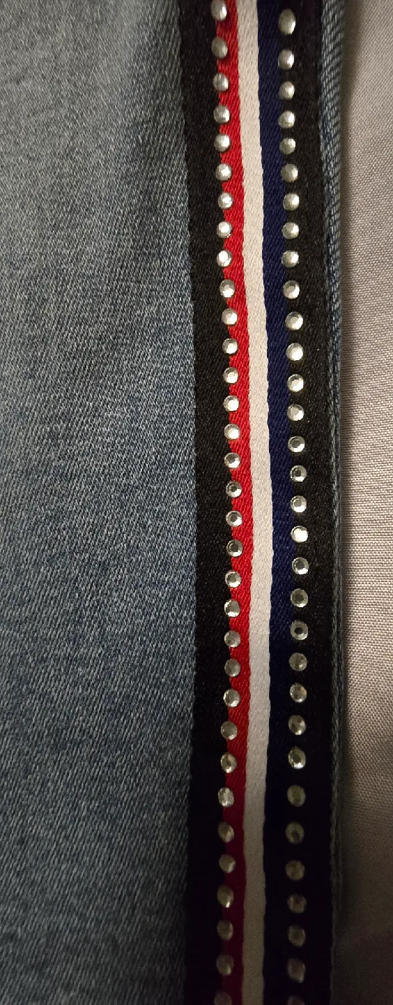 NEW! Girls Justice Jeans with Side Jewels! - Size 12 Youth image indicator(2)