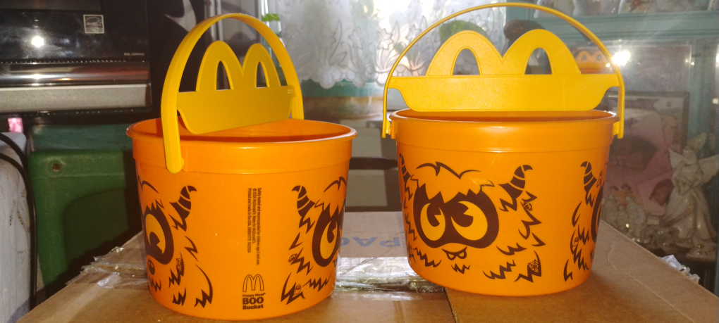 McDonald's 2024 Happy Meal Monster Boo Bucket Orange-Set of 2
