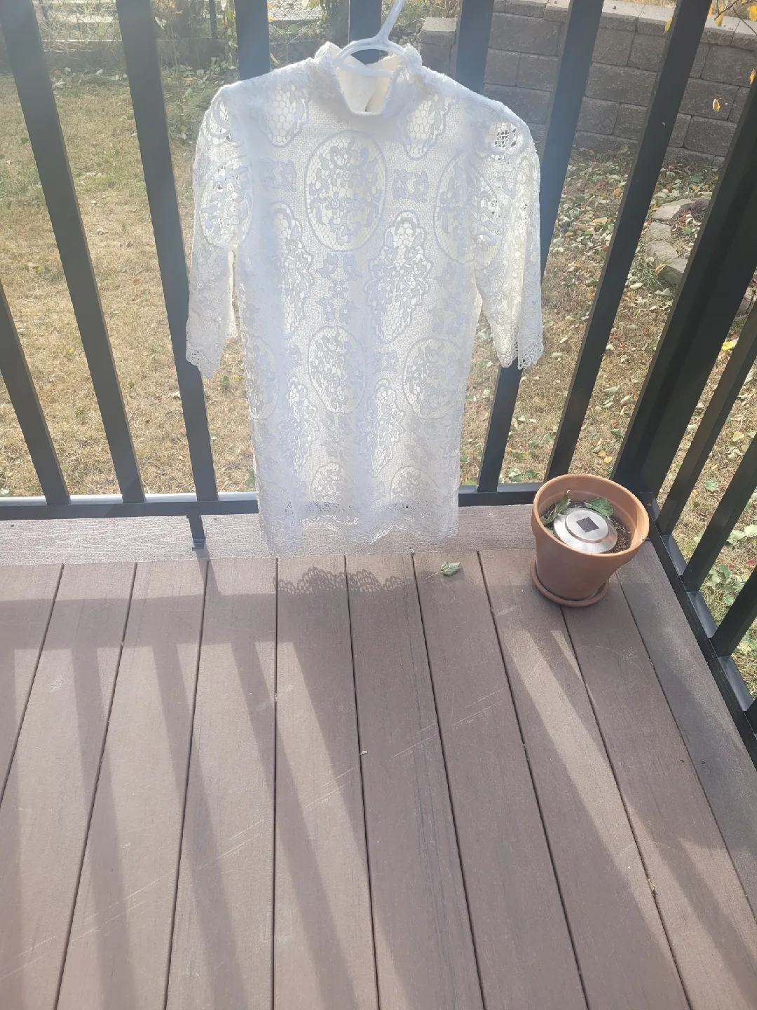 White Lace Dress Size S thumbnail