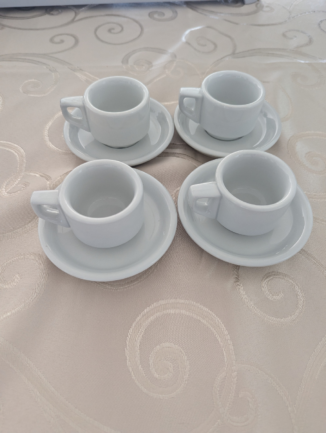 Espresso Cups & Saucers - Set of 4