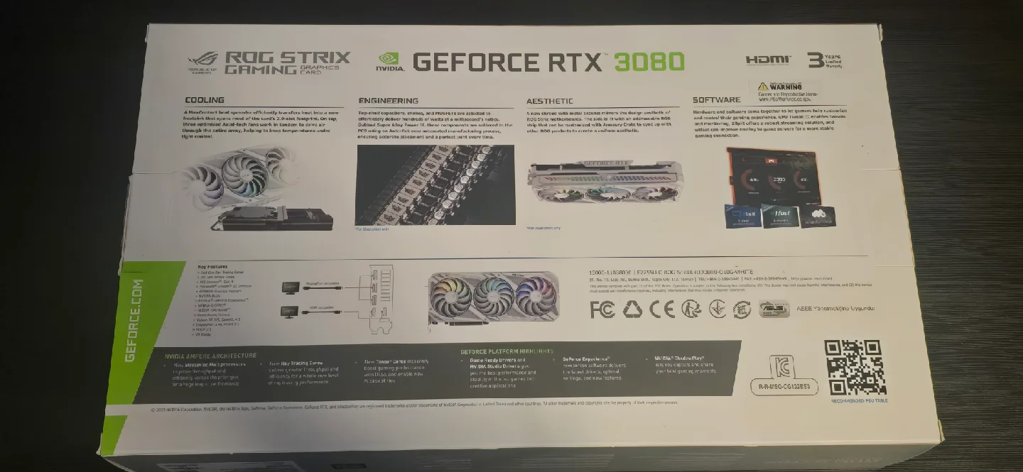 ASUS ROG Strix GeForce RTX 3080 White Edition Graphics Card image indicator(2)