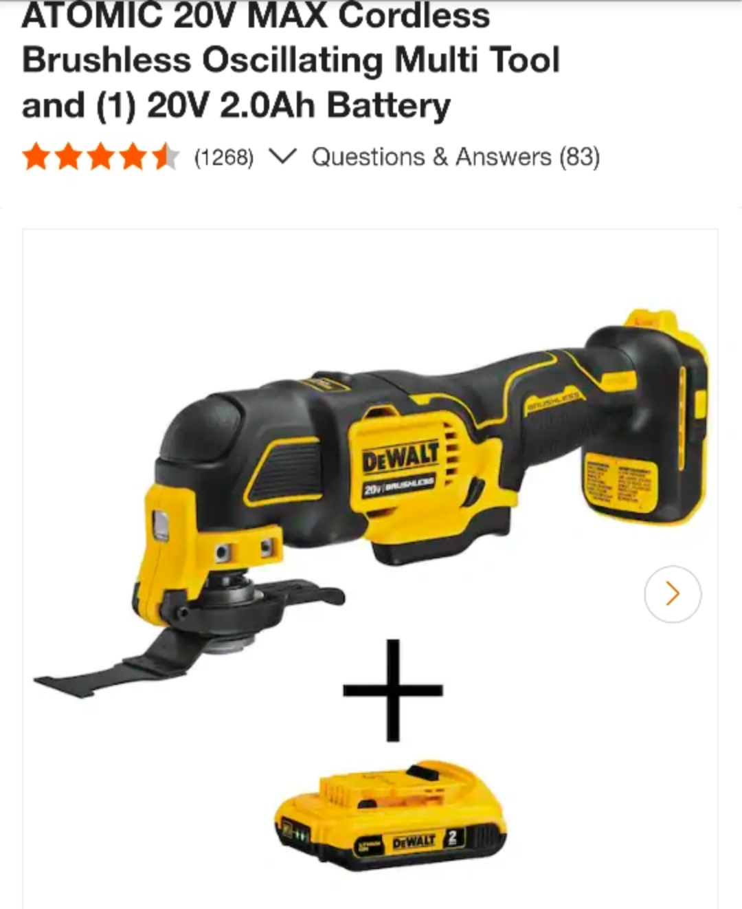 20V Max DeWalt ATOMIC Oscillating Multi-tool Combo Kit - photo 4