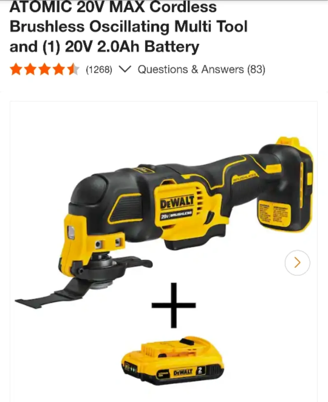 20V Max DeWalt ATOMIC Oscillating Multi-tool Combo Kit image indicator(4)