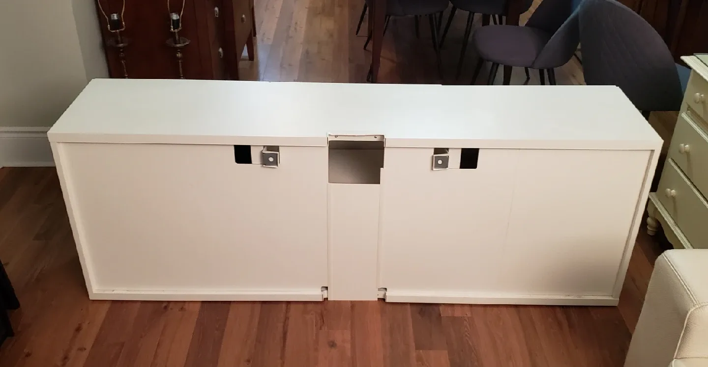 Ikea White TV Stand with Storage image indicator(5)