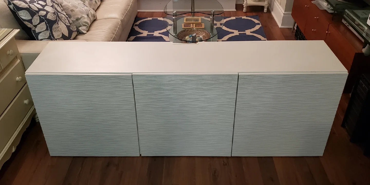 Ikea White TV Stand with Storage image indicator(6)