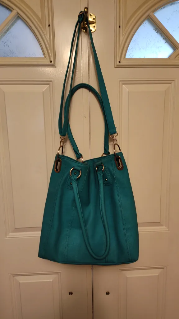 Teal Tote Bag/ purse image indicator(2)