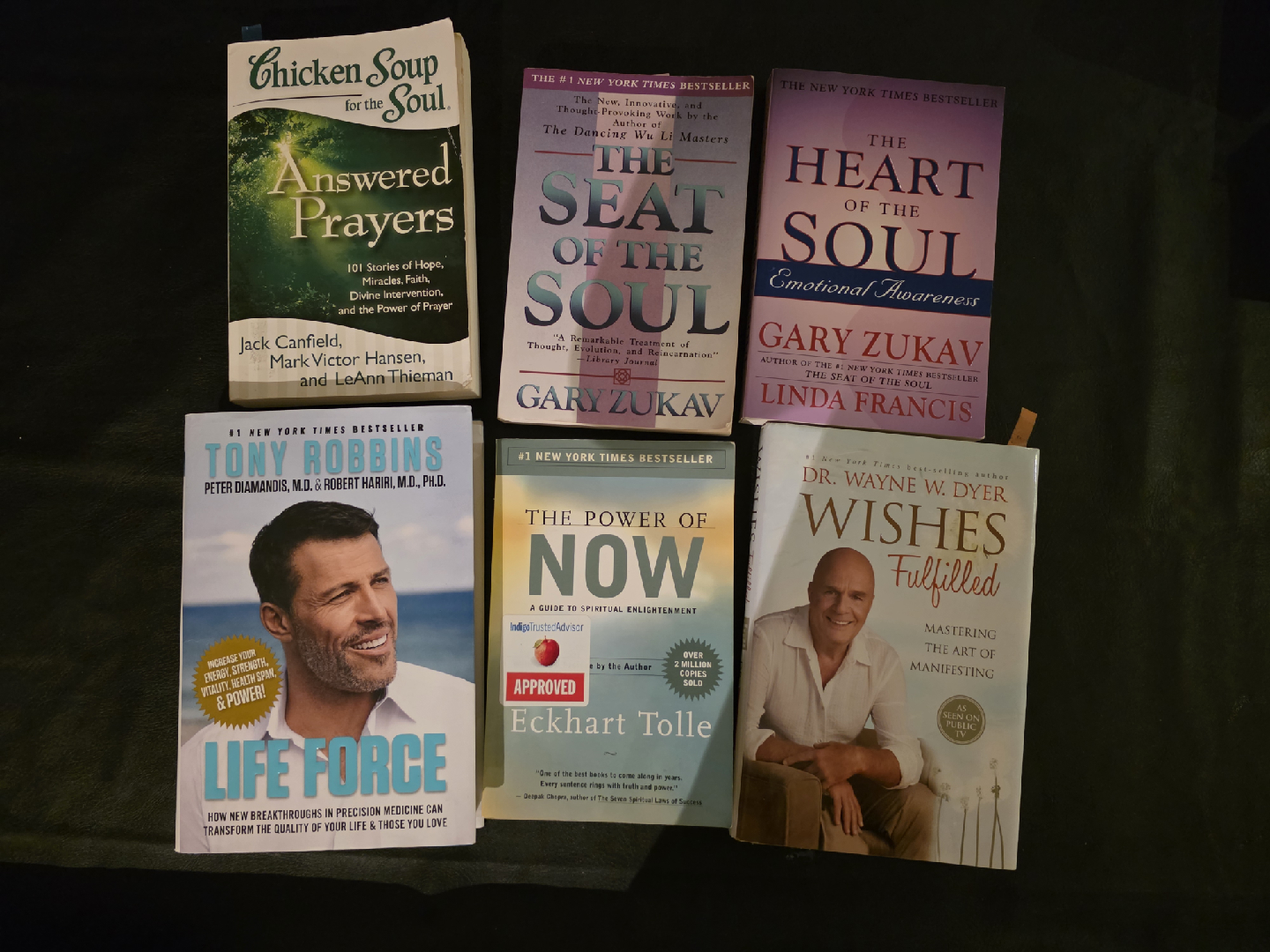 Lot of 6 Spiritual Books: Chicken Soup, Eckhart Tolle, More