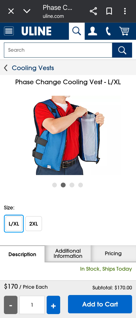 TechNiche Phase Change Cooling Vest - L/XL - photo 3
