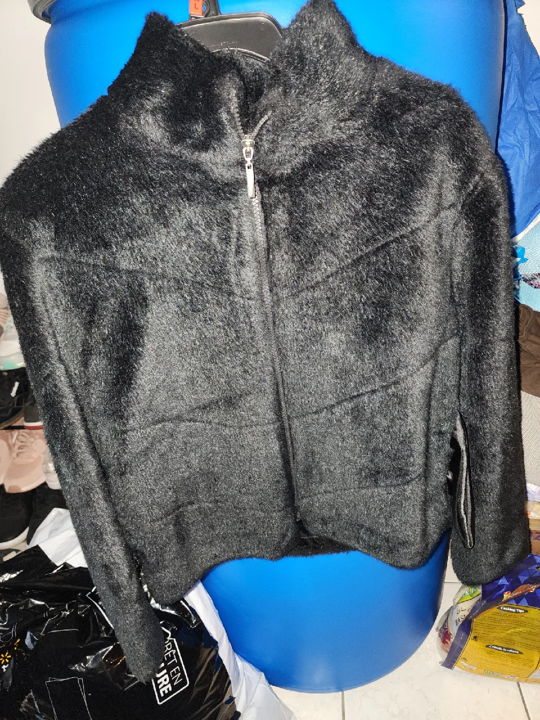Black Faux Fur Jacket thumbnail
