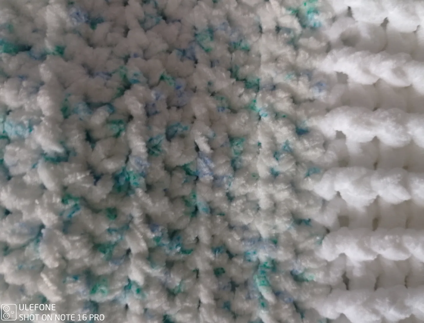 Handmade Dog Sweater - White & Blue image indicator(2)