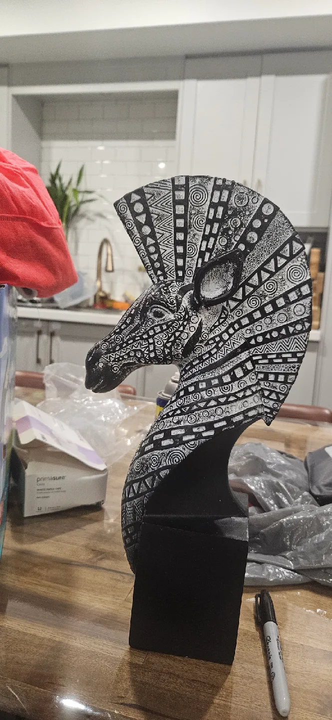Decorative Zebra Head Sculpture