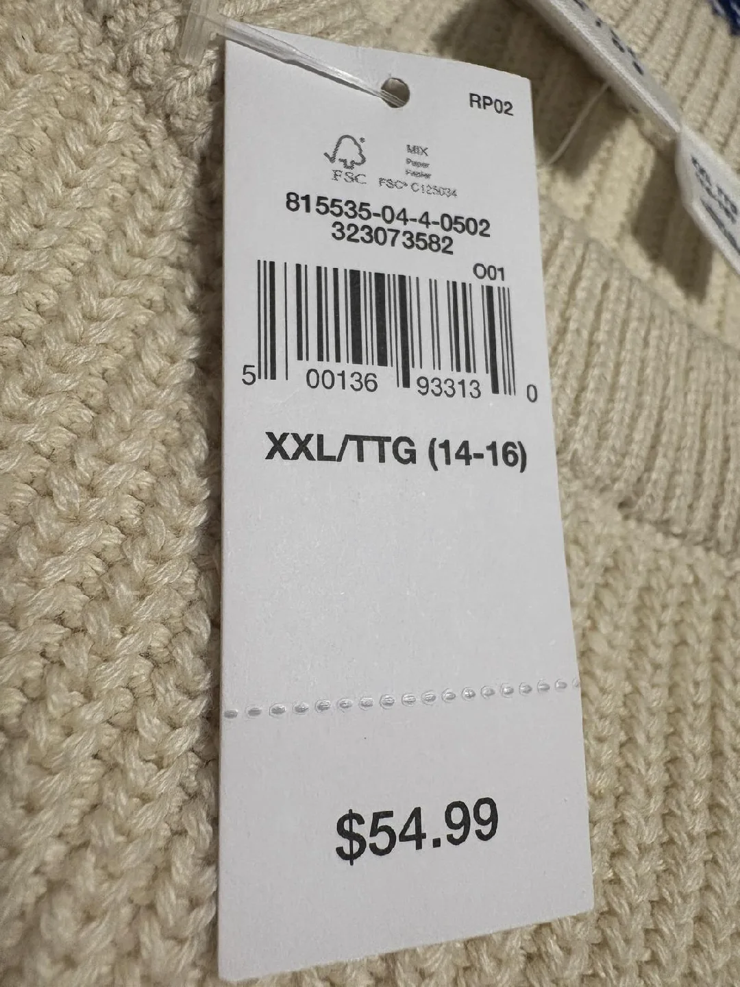 New GAP Kids XXL Cream Sweater image indicator(3)