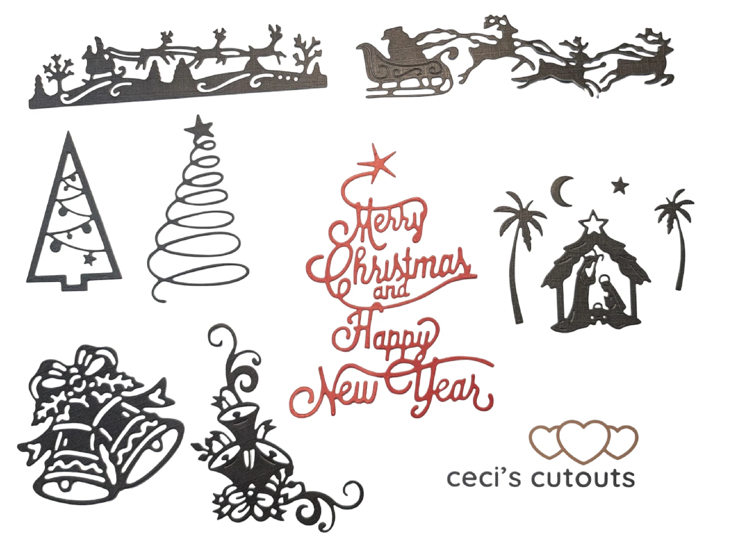 Christmas paper Die Cuts