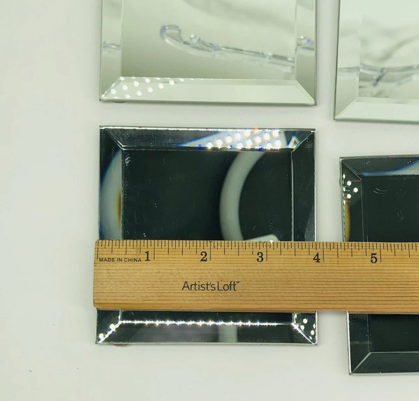 set of 8 mirror square coasters - photo 4